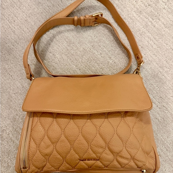 Vera Bradley Handbags - Vera Bradley Tan Quilted Crossbody Bag